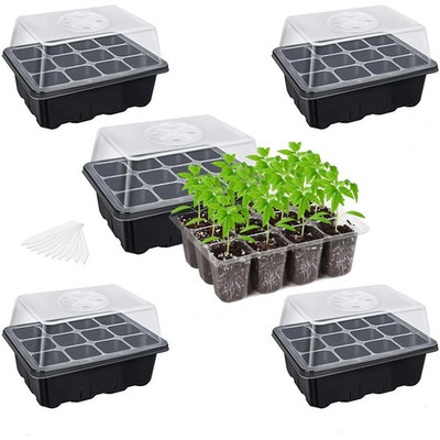 5-Pack Seed Starter Tray Seedling Kits,Plant Starter Kit with Adjustable Humi...