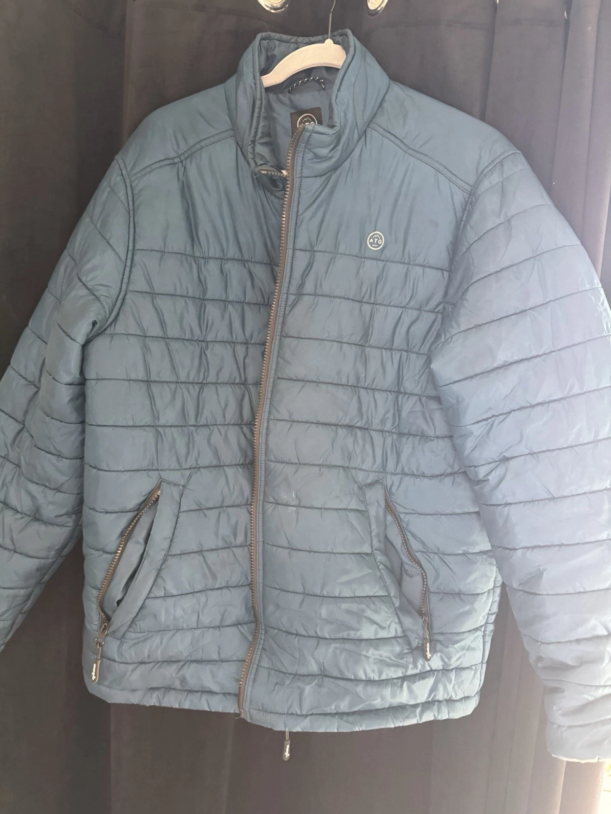 Wrangler ATG Jacket Men's Size M Teal Regular Fit Quilted Puffer