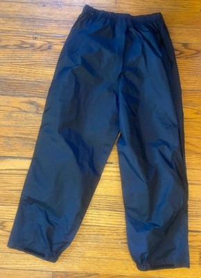 L L Bean Nylon Lightweight Pants Lined Boys Size 10 Black Jogger Water