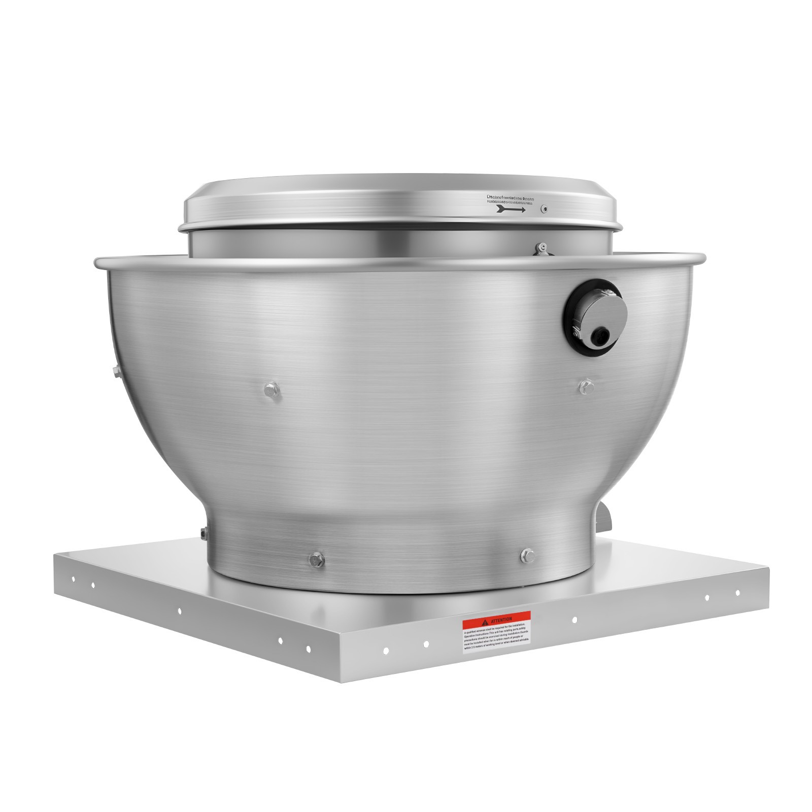 Commercial Kitchen Exhaust Fan 2109 CFM Restaurant Food Truck Hood Vent 0.75HP
