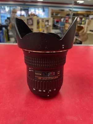 Tokina SD 12-24 F4 IF DX ATX Pro Aspherical Lens For Canon w/ BH-777 Hood