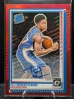 2025-26 DONRUSS OPTIC VJ EDGECOMBE RED HOLO PRIZM #/75 AUTO RATED ROOKIE #1
