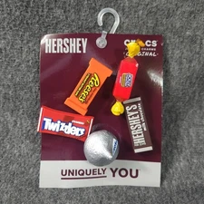 Crocs Jibbitz Shoe Hershey Chocolate Candy Food Charms 5-Pack New