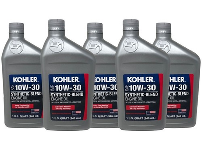 #ad Kohler Genuine OEM 10W 30 Engine Oil Synthetic Blend 25 357 65 S 5 Pack $39.39