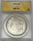1904-O MORGAN SILVER DOLLAR ANACS MS-61 Nice Coin!!!