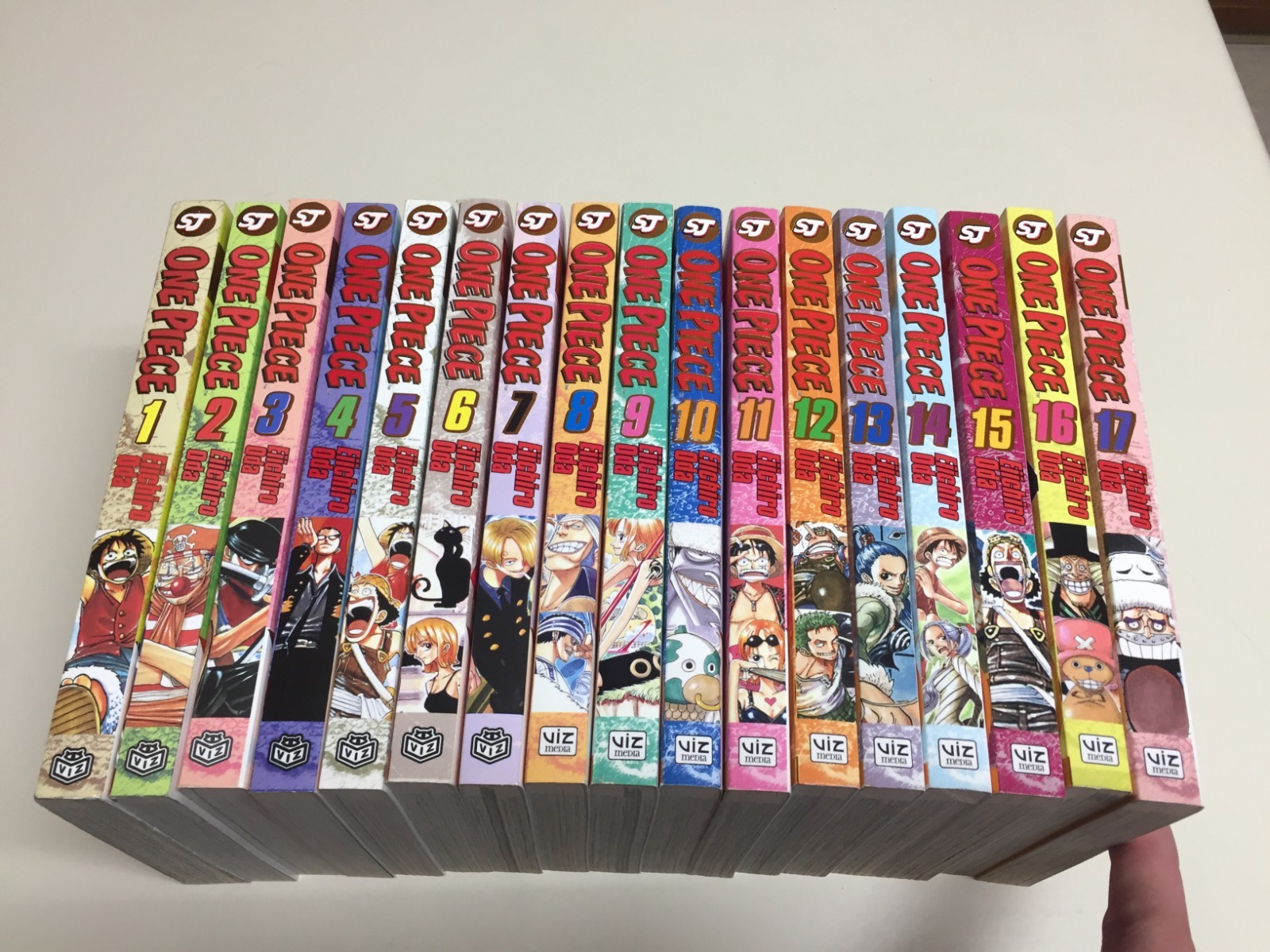Lote manga edición cubierta lámina dorada de una pieza volumen 1-17 set de inicio serie impresa