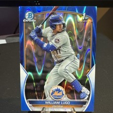 William Lugo 1st -2023 Bowman Chrome Blue RayWave #/150 BCP-141 -New York Mets