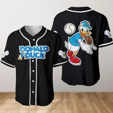 Donald Duck Baseball Jersey Disney Donald Jersey Disneyland Baseball Shirt Disne