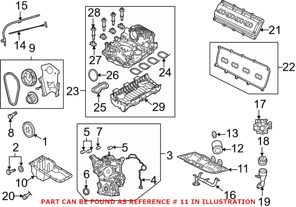 Genuine OEM Mopar Engine Oil Pan Gasket For Dodge Durango Ram 3500 - Image 2 of 3