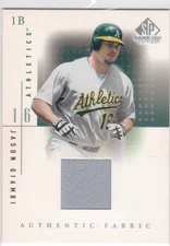 2001 SP Game Used Edition #JG Jason Giambi Authentic Fabric Jersey Free Shipping