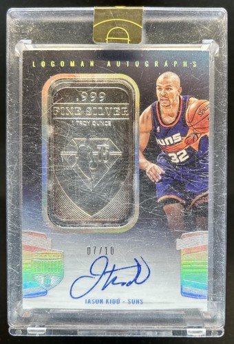 2021-22 Panini Eminence Jason Kidd Logoman Auto Autograph Silver Bar #/10 Suns