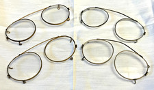 Vintage Lot of Four Gold and Silver Tone Clip-on Glasses for Parts