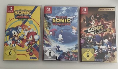 Nintendo Switch / Sonic Forces, Sonic Mania Plus, Team Sonic Racing / 3er Bundle