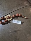 Mystical Megan Hand Carved Goddess Face Bead Medallion Suede Leather Necklace — photo 10