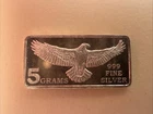 5 Gram .999 Fine Silver Bars - Monarch Precious Metals - MPM Eagle