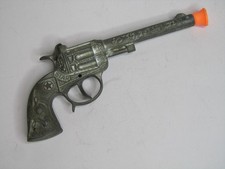 Vintage Hubley Toy Cap Gun 1950's Diecast STAR Miniature Single Shot Steer Grips