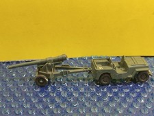 Vintage Marx Navarone Jeep with Howitzer Green