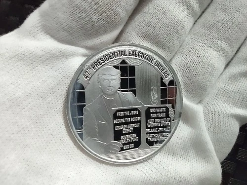 1 Oz Silver Round Trump 47th Presidential Executive Orders 47th Limited Edition