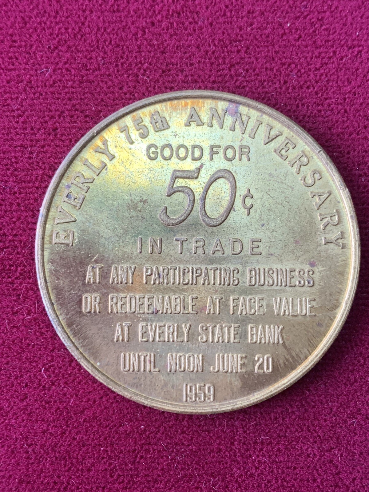 18841959 Everly, Iowa 75th Anniversary "Home of the Cattle Feeders" 50