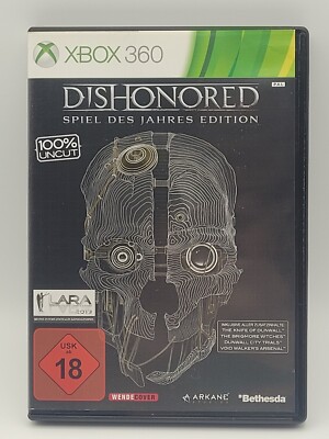 Dishonored Spiel des Jahres Edition Microsoft XBox 360 -guter Zustand-