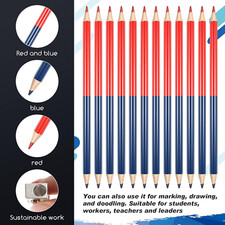 36 Pcs Red and Blue Erasable Checking Pencils with Sharpeners for Grading Tests