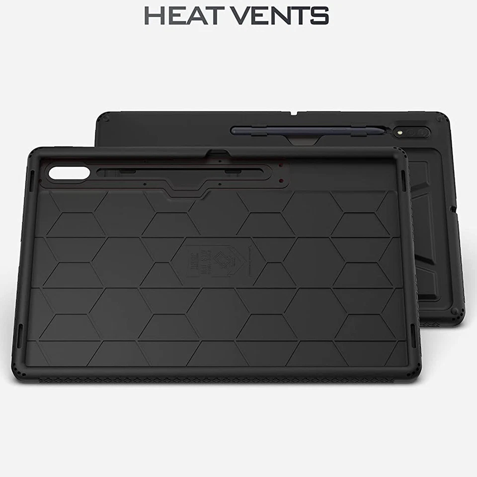 For Galaxy Tab S8 Ultra 14.6 Case 2022 | Poetic Silicone Tablet Cover Black - Image 2 of 4