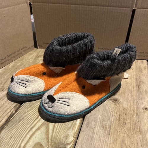 Garnet Hill Kinder gekochte Wolle Fuchs Slipper Stiefel Haflinger Gr. 12 handgefertigt