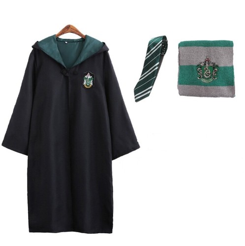 Harry Potter Gryffindor Slytherin Costume Robe Tie Cloak Children&Adult Cosplay - Picture 4 of 9