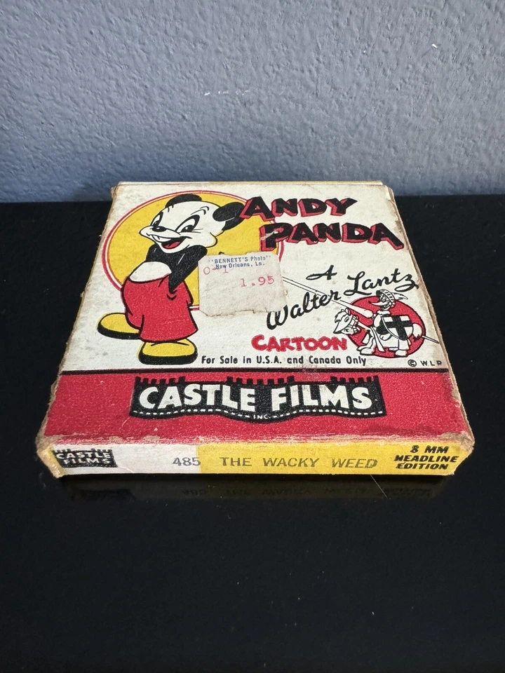 Vintage Castle Films Andy Panda - The Wacky Weed 8mm Film Metal Reel Retro - Image 2 of 4