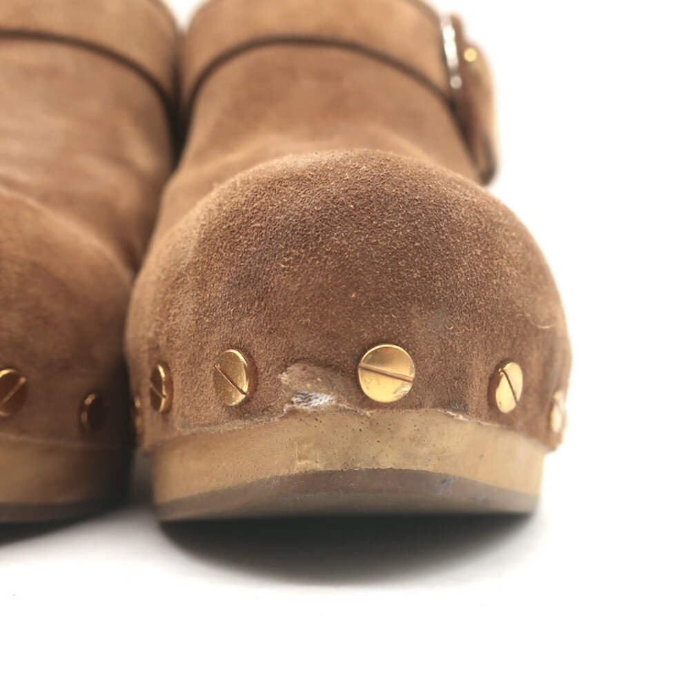 Veronica Beard Dacey Platform Clogs Brown Suede S… - image 9