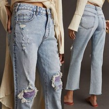 Anthropologie Pilcro Women  s The Vintage Straight Distressed Jeans Size 28