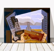 JUAN GRIS Art - The Open Window CANVAS PRINT 32x24" - Cubist, Cubism, Guitar