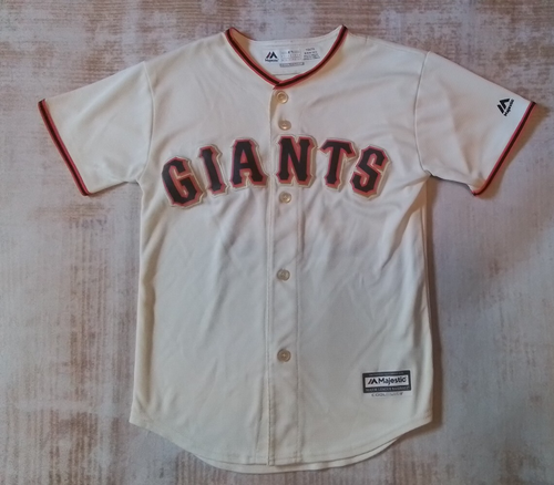 San Francisco Giants Buster Posey Majestic MLB Baseball Jersey Youth Cream