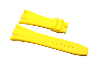 Cinturino gomma giallo per orolgio 28mm compatibile Audemars Piguet ROYAL  OAK 41 | eBay