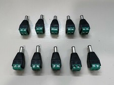 10 pcs 2.1mmx5.5mm DC Male Power Jack Connector Plug Adapter for CCTV Camera LED
