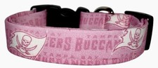 Pink Tampa Bay Buccaneers Mini Logos Handmade Dog Collar RARE
