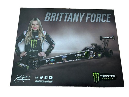 Photo Vintage Rare Signée NHRA - Courtney & Brittany Force, Format 8,5 X 11 Pouces
