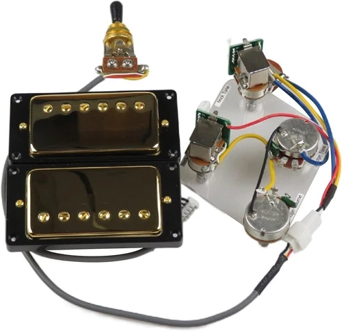 Humbucker Guitar Pickups Set 4C with 2V2T Wiring Harness for Gibson EPI Guitar