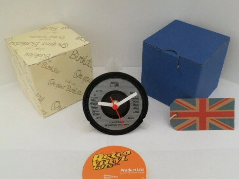 ACE OF BASE CLOCK Side Table Desk Top Upcycled 1980's Vinyl Record Hit Single 4" - Image 2 of 4