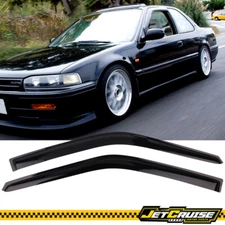 Fits 90-93 Honda Accord Coupe Acrylic Window Visors Rain Sun Guard 2Pcs Set