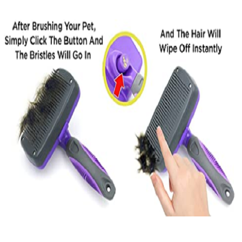 Hertzko Self Cleaning Slicker Brush Gently Removes Loose Undercoat, Mats 881314705702 eBay