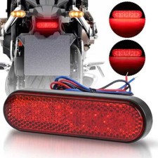 1X Reflector LED Rectángulo Motocicleta Luz de Freno Trasero Luz de Freno Lámpara de Correr