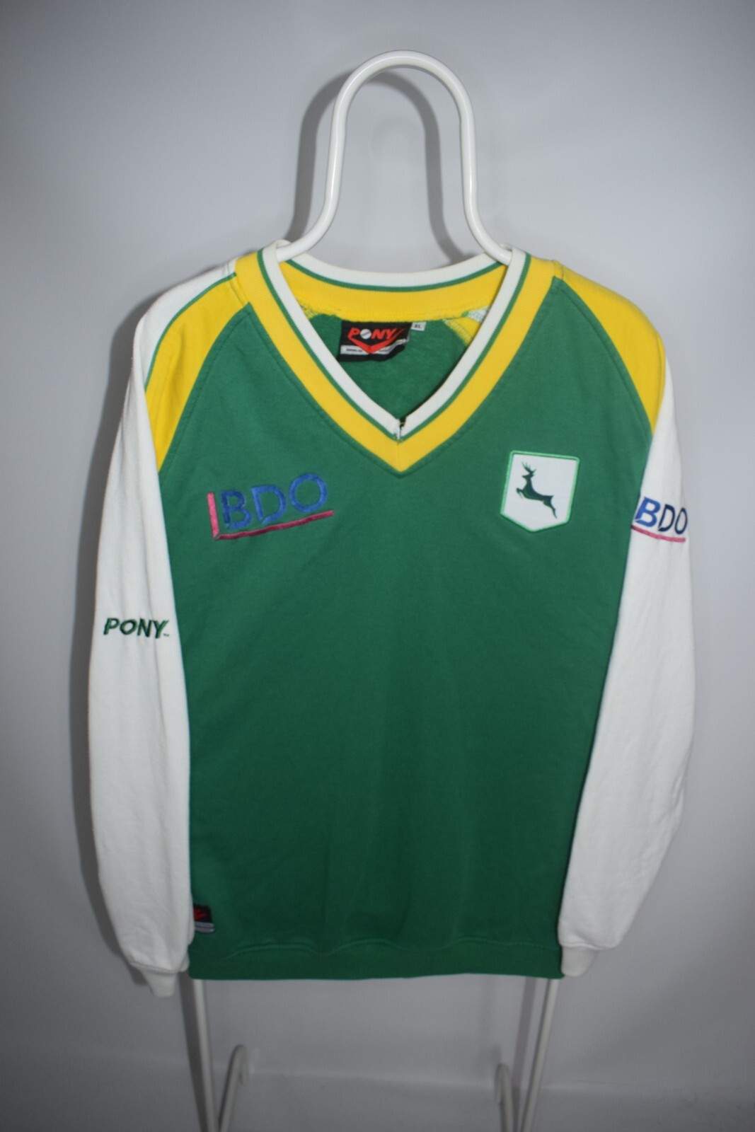 Felpa Camicia Vintage FRANKS John Deere Cricket Club Pony AXA Life League L S