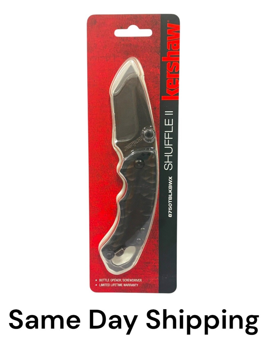 Kershaw Shuffle II Folding Blade Blackwash Black for sale online