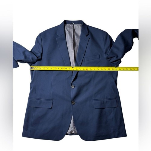 Haggar H26 Tailored Fit Suit Coat Blazer Blue Shadow Check Size 48R Stretch NWT - Picture 3 of 8