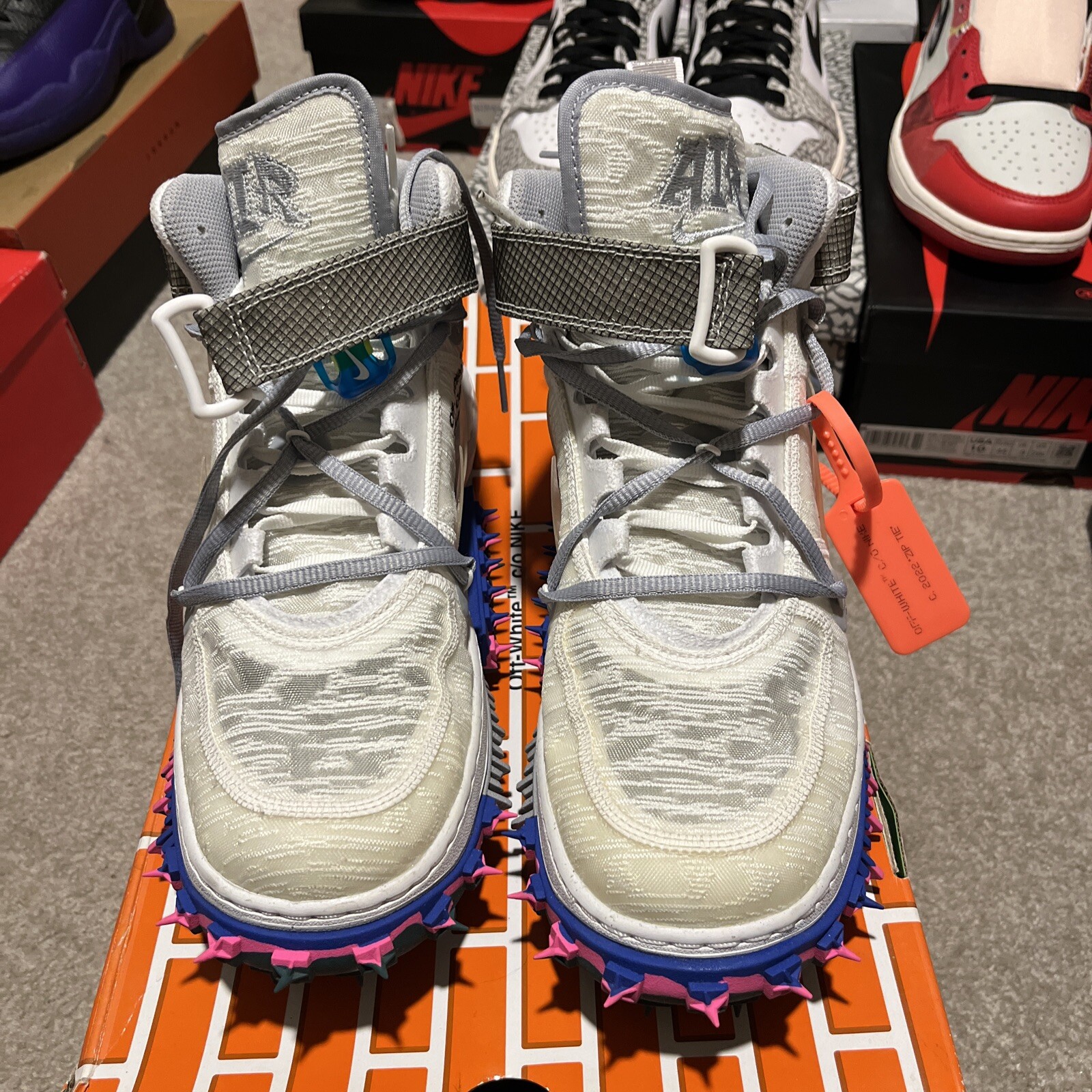 OFF WHITE X NIKE Taglia 9 Nike Air Force 1 x Off White Bianco 2022