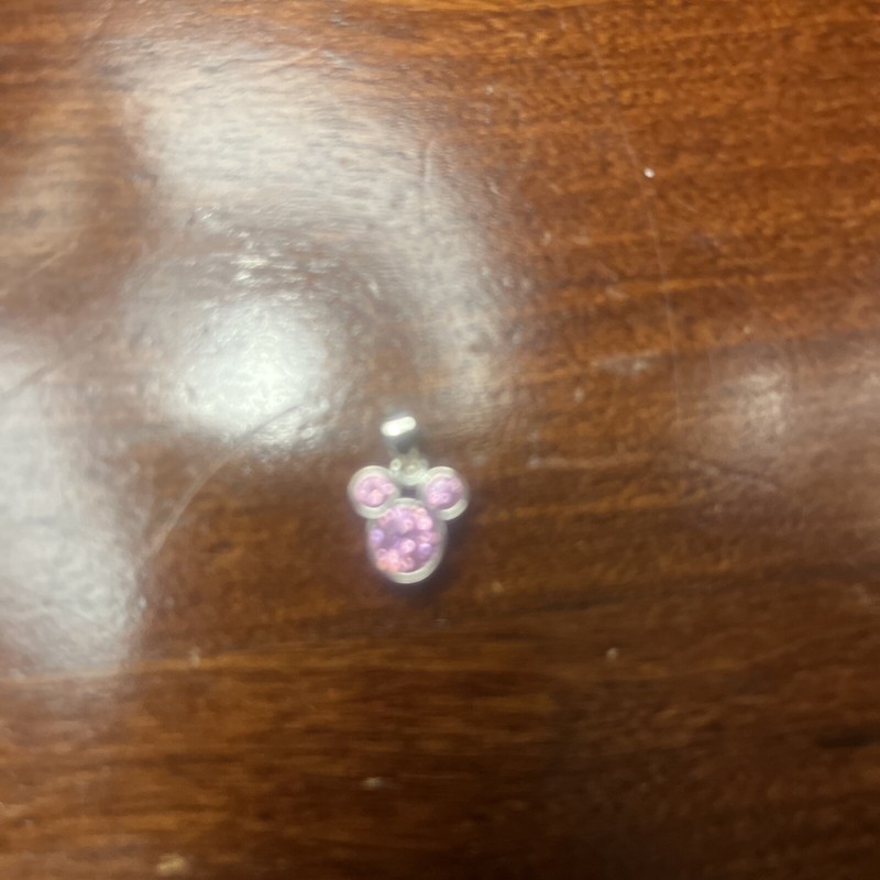Unique Vintage Disney Mickey Mouse Charm Pendant Pink And Silver