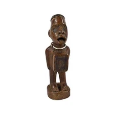 Old Bakongo Villi Standing Fetish Figure Miniature 8 Inch Congo