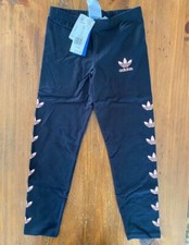 New Girls Youth Small Adidas Cropped Leggings Pants 9-10 years