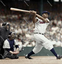 DW69 Larry Doby Cleveland Indians Baseball 8x10 11x14 16x20 Colorized Photo